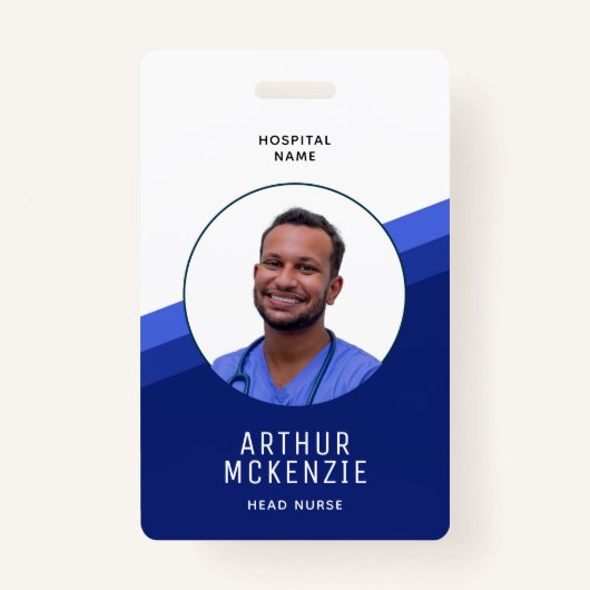 Nurse Photo Hospital ID Badge (Voorkant)