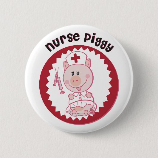 Nurse_Piggy Ronde Button 5,7 Cm (Voorkant)