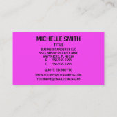 Nurse Pink Damask Carte de visite (Dos)