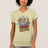 Nurse Powered by Coffee T-shirt (Devant)