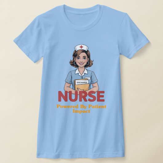 Nurse Powered by Coffee T-shirt (Poser)