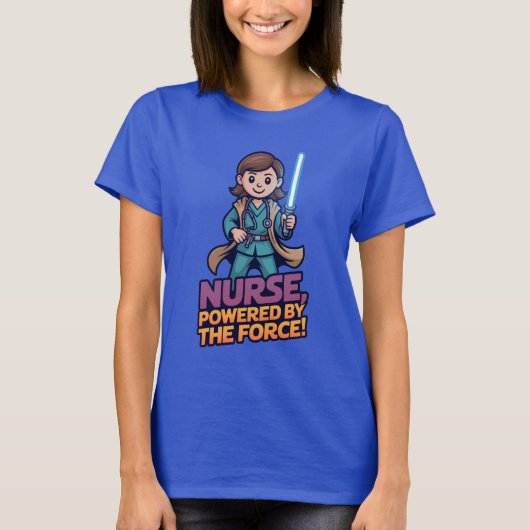 Nurse Powered by the Force T-shirt (Voorkant)