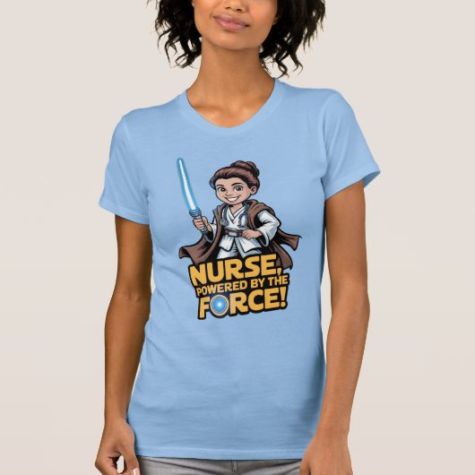 Nurse Powered by the Force  T-shirt (Voorkant)
