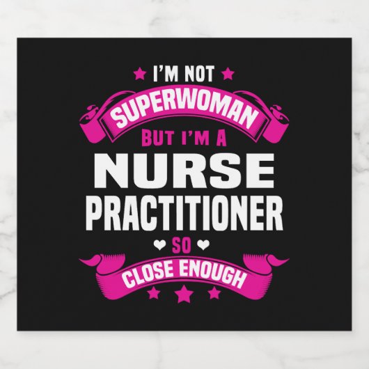 Nurse Practionation Sparkling Wijnetiket (Enkel label)