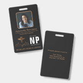 Nurse Practitioner Caduceus Badge (Voor- en achterkant)