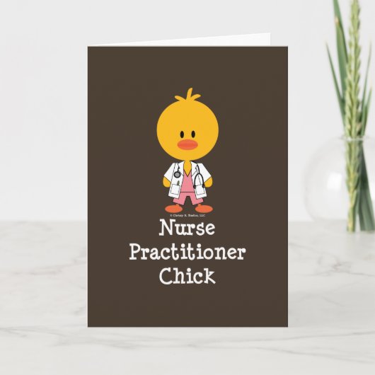 Nurse Practitioner Chick Blank Kaart (Voorkant)