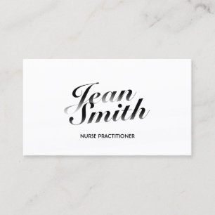 Nurse Practitioner Classy Typografie Visitekaartje