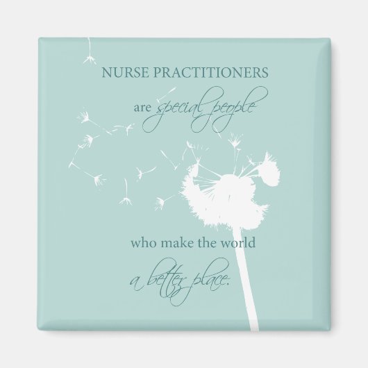 Nurse Practitioner Dandelion Magneet (Voorkant)
