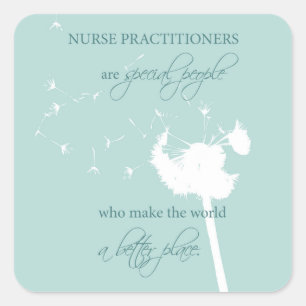 Nurse Practitioner Dandelion Vierkante Sticker