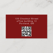 Nurse Practitioner Elegant Black QR CODE Visitekaartje (Achterkant)