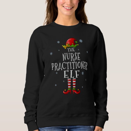 Nurse Practitioner Elf  Xmas Groupe Matching Chris Trui (Voorkant)