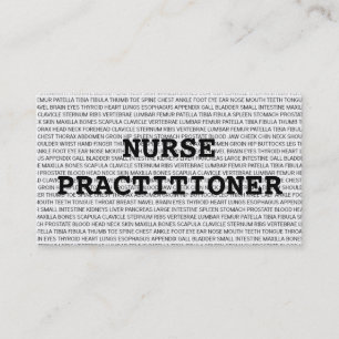 Nurse Practitioner Medical Words Visitekaartje
