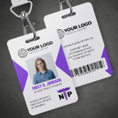 Nurse Practitioner NP Logo Foto & Barcode Badge