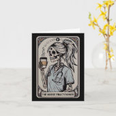 Nurse Practitioner Tarot Kaart Skeleton Halloween (Gele Bloem)
