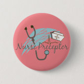 Nurse preceptor Roze Ronde Button 5,7 Cm (Voorkant)