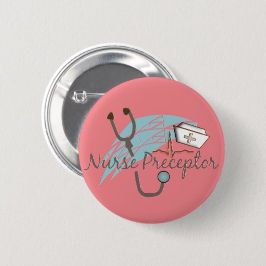 Nurse preceptor Roze Ronde Button 5,7 Cm (Voorkant /achterkant)