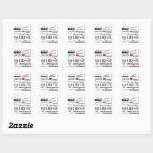 Nurse Pride Attributen-Zwart en Wit + Rood Hart Vierkante Sticker (Vel)