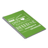 Nurse Pride-Attributes/Lime Green Notitieboek (Rechterzijde)