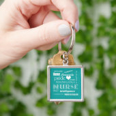Nurse Pride-Attributes/Turquoise Sleutelhanger (Hand)