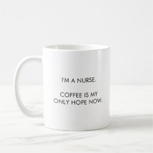 Nurse Pride mok, koffie is mijn enige hoop nu Koffiemok