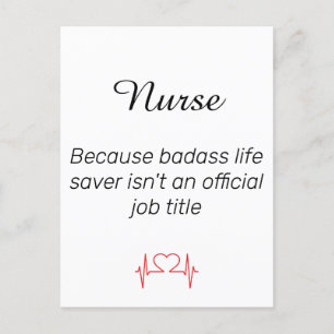 Nurse Proud Hero Job Nursing Quote Feestdagenkaart