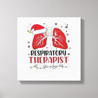 Nurse Respiratory Therapist Christmas, Lung Christ Canvas Afdruk