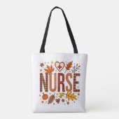 Nurse Retro Bubble Letters Groovy Draagtas (Achterkant)