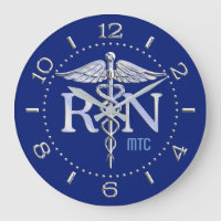Nurse RN Caduceus Monogram wijzerplaat Stijl op bl