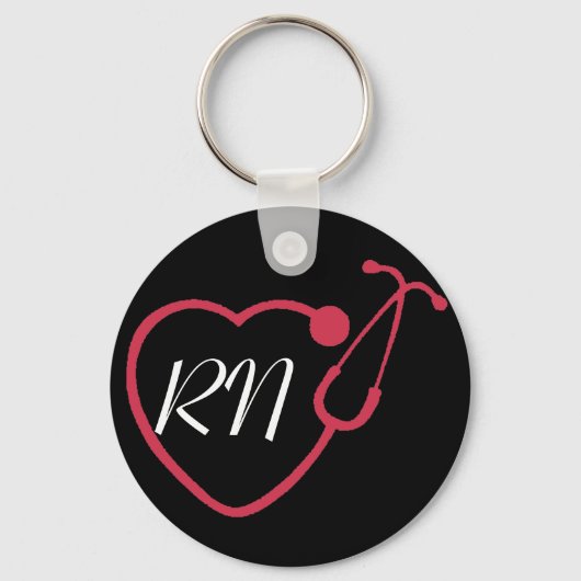 Nurse/RN Stethoscoop sleutelketen Sleutelhanger (Voorkant)