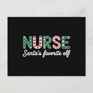 Nurse Santa's favoriete Elf Life Nurse Day-geschen Briefkaart