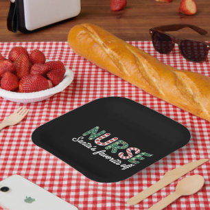 Nurse Santa's favoriete Elf Life Nurse Day-geschen Papieren Bordje