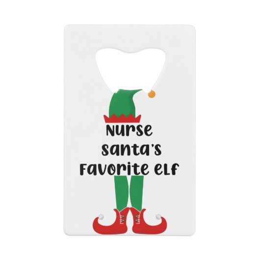 Nurse Santa's Favorite Elf Funny Nurse Christmas (Devant)