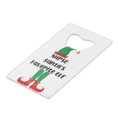 Nurse Santa's Favorite Elf Funny Nurse Christmas (Dos Angle)