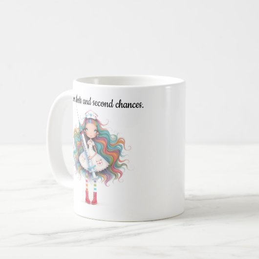 Nurse sayings- I give shots and second chances Mug (Devant gauche)