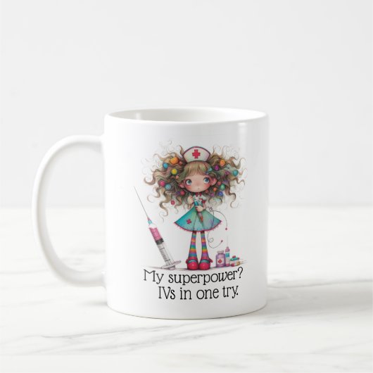 Nurse sayings- My superpower Mug (Gauche)