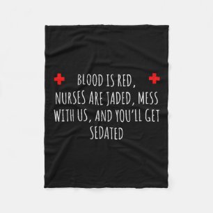 Nurse Sedation Joke - Grappig Nurse Gift Fleece Deken