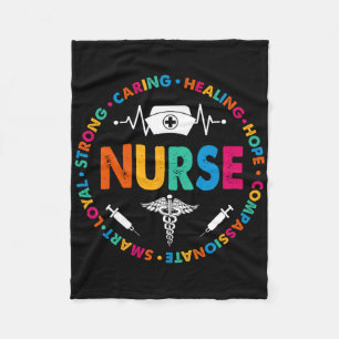 Nurse Shirt Funny Nursing Nurse RN LPN NP Fleece Deken