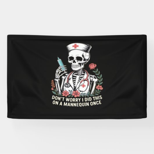 Nurse Skeleton Joke Humor Halloween Essential T-SH Spandoek (Horizontaal)