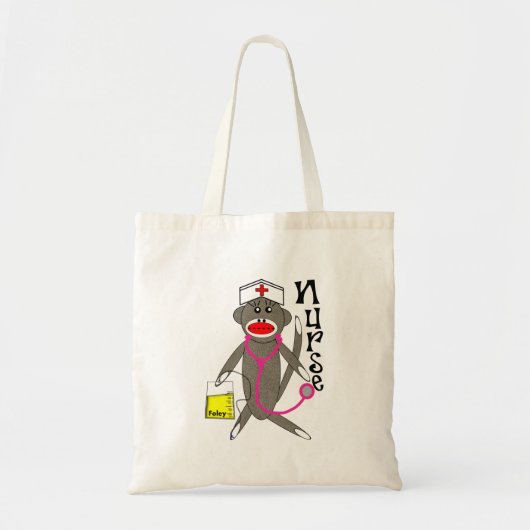 Nurse Sock Monkey-cadeautjes Tote Bag (Voorkant)