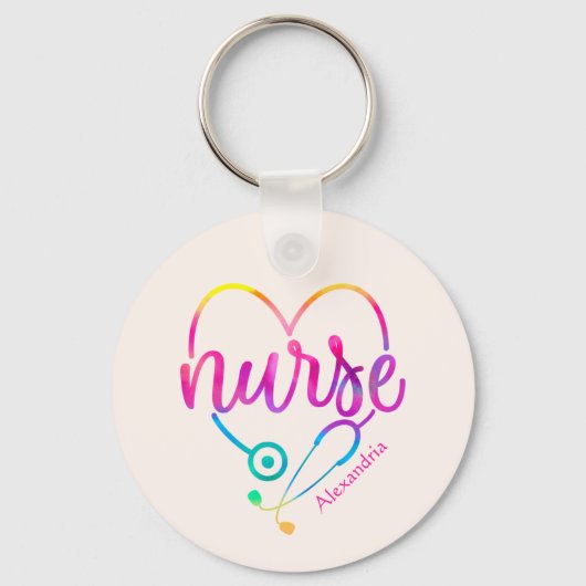 Nurse Stethoscoop Sleutelhanger (Voorkant)