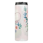 Nurse Stethoscope Floral Appreciation Design Thermosbeker (Achterkant)