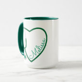 Nurse Stethoscope Heart Green Coffee Fun Mok (Voorkant links)
