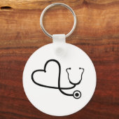 Nurse Stethoscope Heart Sleutelhanger (Voorkant)
