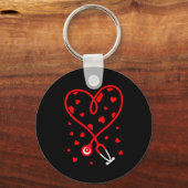 Nurse Stethoscope Heart Valentine's Day Nursing  Sleutelhanger (Voorkant)