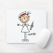 Nurse Stick Figuur Mousepad Muismat (Met muis)