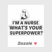 NURSE SUPERPOWER STICKER (Vel)