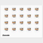 Nurse Tech - Halloween - met skelet, heks, en Ronde Sticker (Vel)
