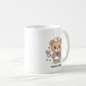Nurse Teddy Bear – Custom Name Gift for Nurses  Koffiemok (Voorkant rechts)