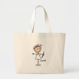 Nurse tekenbalk grote tote bag