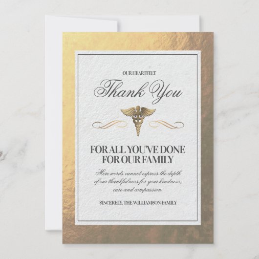 Nurse Thank You Card Bedankkaart (Voorkant)